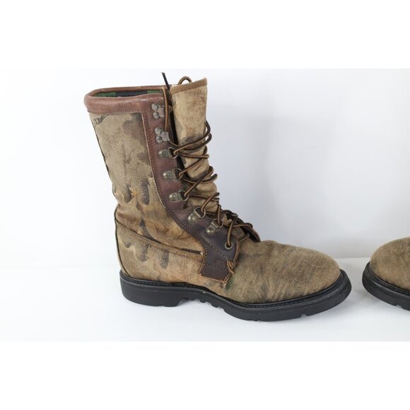 Vintage 90s Cabelas Mens 7 D Thinsulate Goretex Waterproof Camouflage Boots main image 10